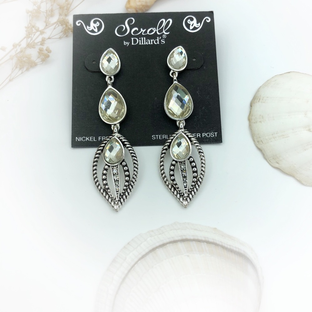Crystal Tear Drop Earrings